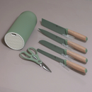 JOGO DE FACAS DE CHEF 6 PEÇAS COM SUPORTE