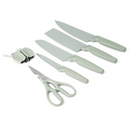 CONJUNTO DE 6 FACAS PROFISSIONAIS CABOS TEXTURIZADOS