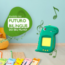 MÁQUINA EDUCATIVA DINOSSAURO BILÍNGUE 112 CARTÕES