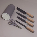 JOGO DE FACAS DE CHEF 6 PEÇAS COM SUPORTE