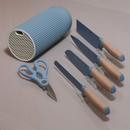 JOGO DE FACAS DE CHEF 6 PEÇAS COM SUPORTE