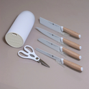 JOGO DE FACAS DE CHEF 6 PEÇAS COM SUPORTE