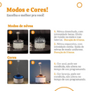 UMIDIFICADOR DE AR VULCÃO DIFUSOR AROMATIZADOR LED